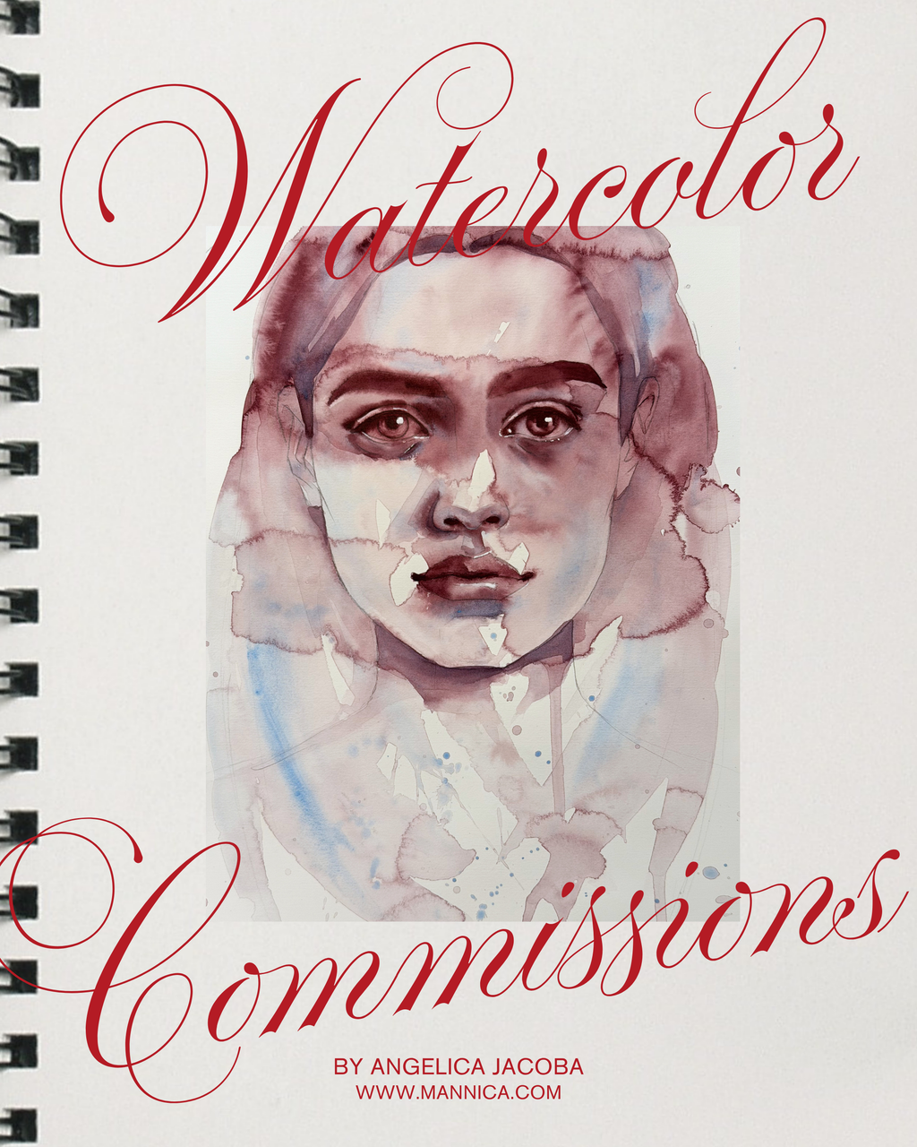 Monochrome Watercolor Splash Painting Commissions