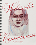 Monochrome Watercolor Splash Painting Commissions